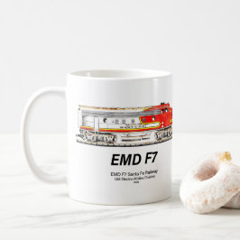 EMD F7 Santa Fe Warbonnet Diesel Locomotive. Kaffeetasse