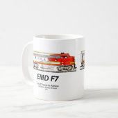 EMD F7 Santa Fe Warbonnet Diesel Locomotive. Kaffeetasse (Vorderseite Links)