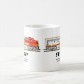EMD F7 Santa Fe Warbonnet Diesel Locomotive. Kaffeetasse (Mittel)