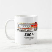 EMD F7 Santa Fe Warbonnet Diesel Locomotive. Kaffeetasse (Links)