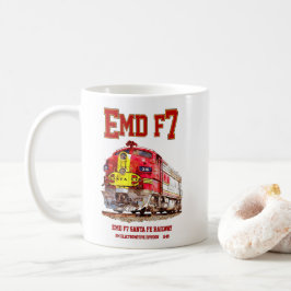 EMD F7 Santa Fe Warbonnet Diesel Locomotive. Kaffeetasse