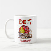 EMD F7 Santa Fe Warbonnet Diesel Locomotive. Kaffeetasse (Links)