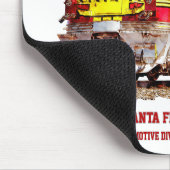 EMD F7 Santa Fe Warbonnet Diesel Locomotive. Mousepad (Ecke)