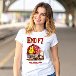 EMD F7 Santa Fe Warbonnet Diesel Locomotive. T-Shirt
