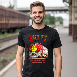 EMD F7 Santa Fe Warbonnet Diesel Locomotive. T-Shirt