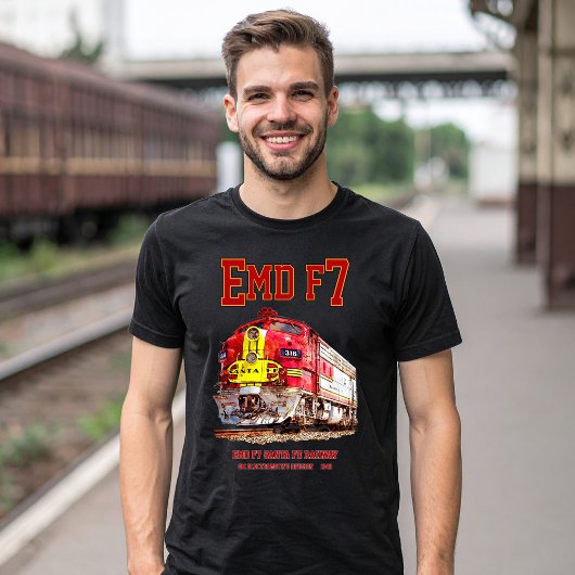 EMD F7 Santa Fe Warbonnet Diesel Locomotive. T-Shirt