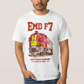 EMD F7 Santa Fe Warbonnet Diesel Locomotive. T-Shirt (Vorderseite)