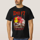 EMD F7 Santa Fe Warbonnet mit amerikanischer Flagg T-Shirt (Vorderseite)