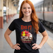 EMD F7 Santa Fe Warbonnet mit amerikanischer Flagg T-Shirt