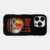 EMD F7 Santa Fe Warbonnet with American Flag. iPhone Hülle (Rückseite (Horizontal))