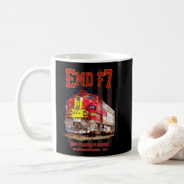 EMD F7 Santa Fe Warbonnet with American Flag. Kaffeetasse