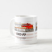 EMD F7 Santa Fe Warbonnet with American Flag. Kaffeetasse (Vorderseite Links)