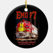 EMD F7 Santa Fe Warbonnet with American Flag. Keramik Ornament (Hinten)