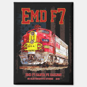 EMD F7 Santa Fe Warbonnet with American Flag. Magnet (Vorderseite)