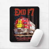 EMD F7 Santa Fe Warbonnet with American Flag. Mousepad (Mit Mouse)