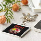 EMD F7 Santa Fe Warbonnet with American Flag. Schlüsselanhänger (Seite)