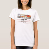 EMD F7 Santa Fe Warbonnet with American Flag. T-Shirt (Vorderseite)