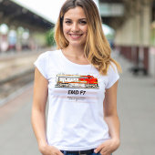 EMD F7 Santa Fe Warbonnet with American Flag. T-Shirt