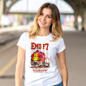EMD F7 Santa Fe Warbonnet with American Flag. T-Shirt