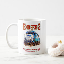 EMD GP38-2 Diesel Lokomotive GATX blau und weiß Kaffeetasse