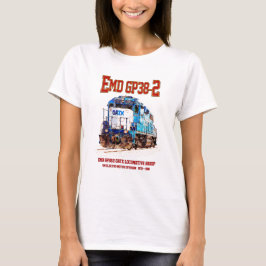 EMD GP38-2 Diesel Lokomotive GATX blau und weiß T-Shirt