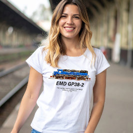EMD GP38-2 Diesel Lokomotive GATX blau und weiß T-Shirt
