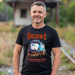 EMD GP38-2 Diesel Lokomotive GATX blau und weiß T-Shirt
