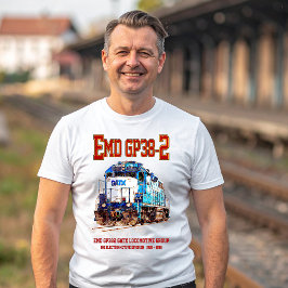 EMD GP38-2 Diesel Lokomotive GATX blau und weiß T-Shirt