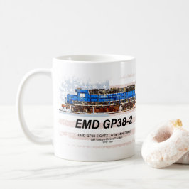 EMD GP38-2 Diesel Lokomotive und amerikanische Fla Kaffeetasse