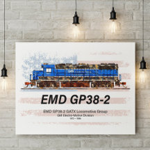 EMD GP38-2 Diesel Lokomotive und amerikanische Fla