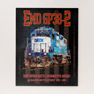 EMD GP38-2 Diesel Lokomotive und amerikanische Fla Puzzle