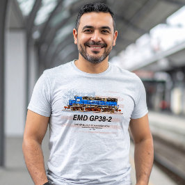 EMD GP38-2 Diesel Lokomotive und amerikanische Fla T-Shirt