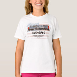 EMD GP60 Diesel Lokomotive und amerikanische Flagg T-Shirt