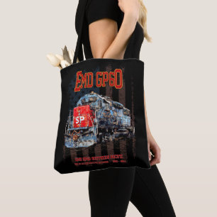 EMD GP60 Diesel Lokomotive und amerikanische Flagg Tasche