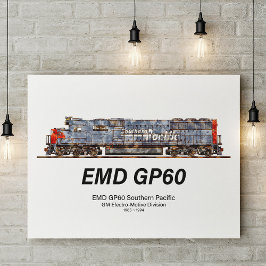 EMD GP60 Diesellokomotive des südlichen Pazifiks Poster