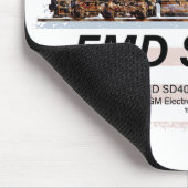 EMD SD40-2 Diesellokomotive. Amerikanische Flagge Mousepad (Ecke)