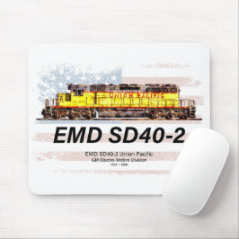 EMD SD40-2 Diesellokomotive. Amerikanische Flagge Mousepad