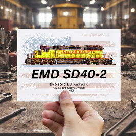 EMD SD40-2 Diesellokomotive. Amerikanische Flagge Postkarte