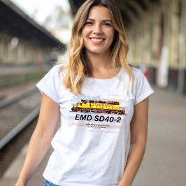 EMD SD40-2 Diesellokomotive. Amerikanische Flagge T-Shirt