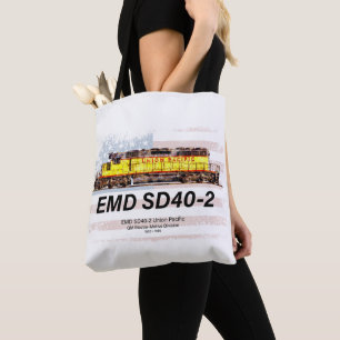 EMD SD40-2 Diesellokomotive. Amerikanische Flagge Tasche