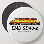 EMD SD40-2 Diesellokomotive. Gewerkschaft Pazifik Button (Vorne & Hinten)