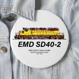 EMD SD40-2 Diesellokomotive. Gewerkschaft Pazifik Button