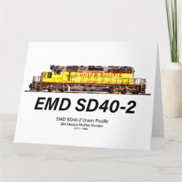 EMD SD40-2 Diesellokomotive. Gewerkschaft Pazifik Dankeskarte