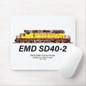 EMD SD40-2 Diesellokomotive. Gewerkschaft Pazifik Mousepad (Mit Mouse)