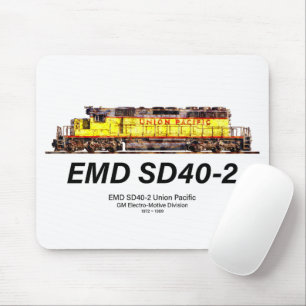 EMD SD40-2 Diesellokomotive. Gewerkschaft Pazifik Mousepad