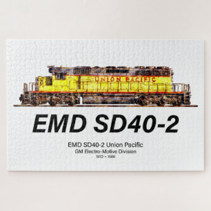 EMD SD40-2 Diesellokomotive. Gewerkschaft Pazifik Puzzle
