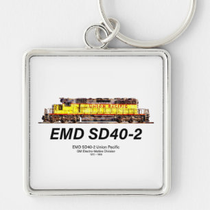 EMD SD40-2 Diesellokomotive. Gewerkschaft Pazifik Schlüsselanhänger