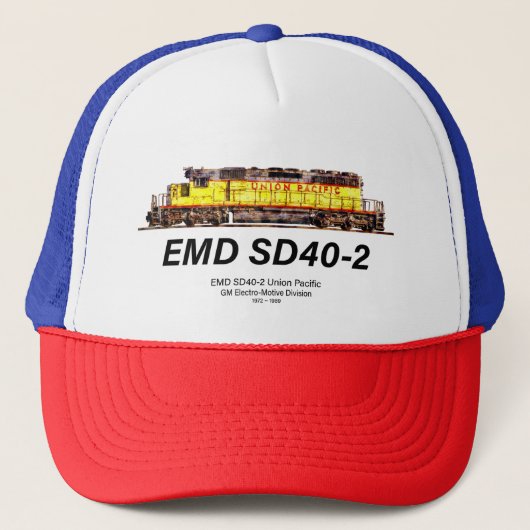 EMD SD40-2 Diesellokomotive. Gewerkschaft Pazifik Truckerkappe (Vorderseite)