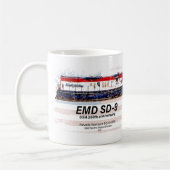 EMD SD-9 Locomotive USA 250th Anniversary Livery Kaffeetasse (Links)
