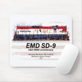 EMD SD-9 Locomotive USA 250th Anniversary Livery Mousepad